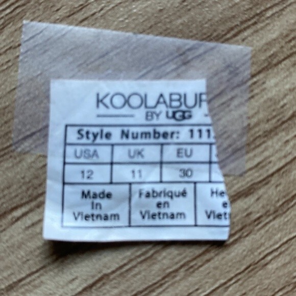 UGG black Koolaburra fuzzy Fuzz’n Slide Cozy Slippers Kid Child Shoes 12 2 - Picture 6 of 8